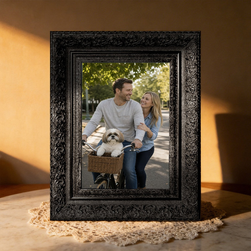 Cadre photo noir élégant 1 pièce 8 po x 10 po avec finition maison, Black, 1, 8" W x 10" H