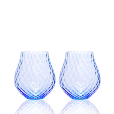 Phoebe Handmade Crystal Stemless Wine Glass