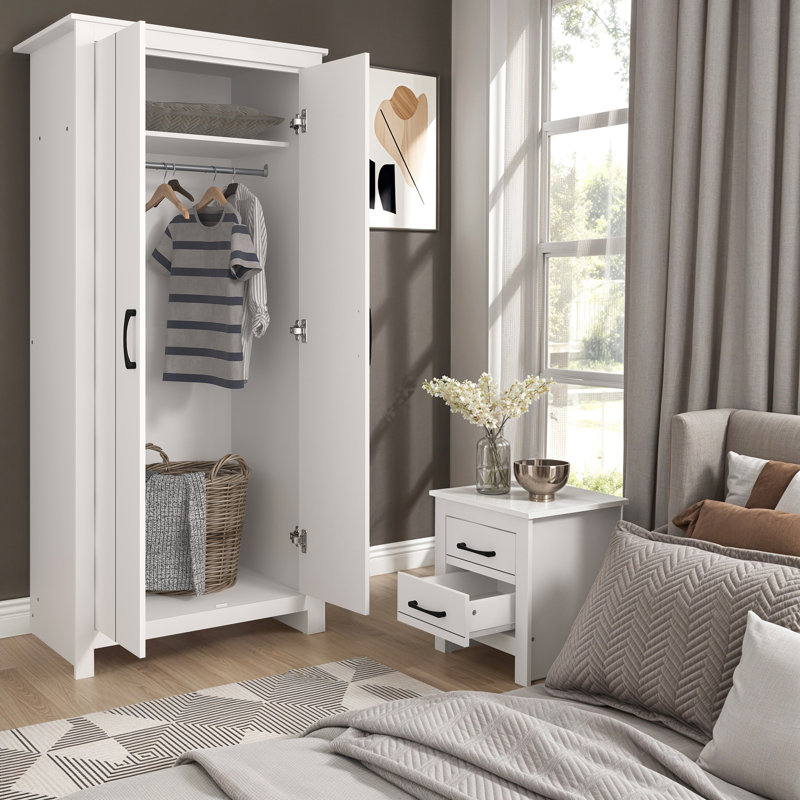 Limestone Shine Bedroom Pair, White/White