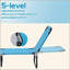 Chaises longues pliantes pour piscine, chaises de bronzage d'extérieur avec dossier inclinable à 5 niveaux, structure en acier pour la plage, la cour et le patio-2130012982-2130012968