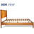 Kalleen Solid Wood Bed Frame with Artistic Patterned Headboard-89657002-89657000