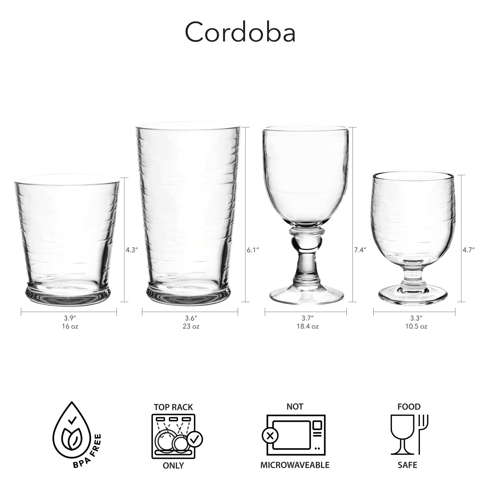 Breyson Goblet, Clear