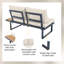 195cm Wide L-Shaped Patio Sectional Set-36354484