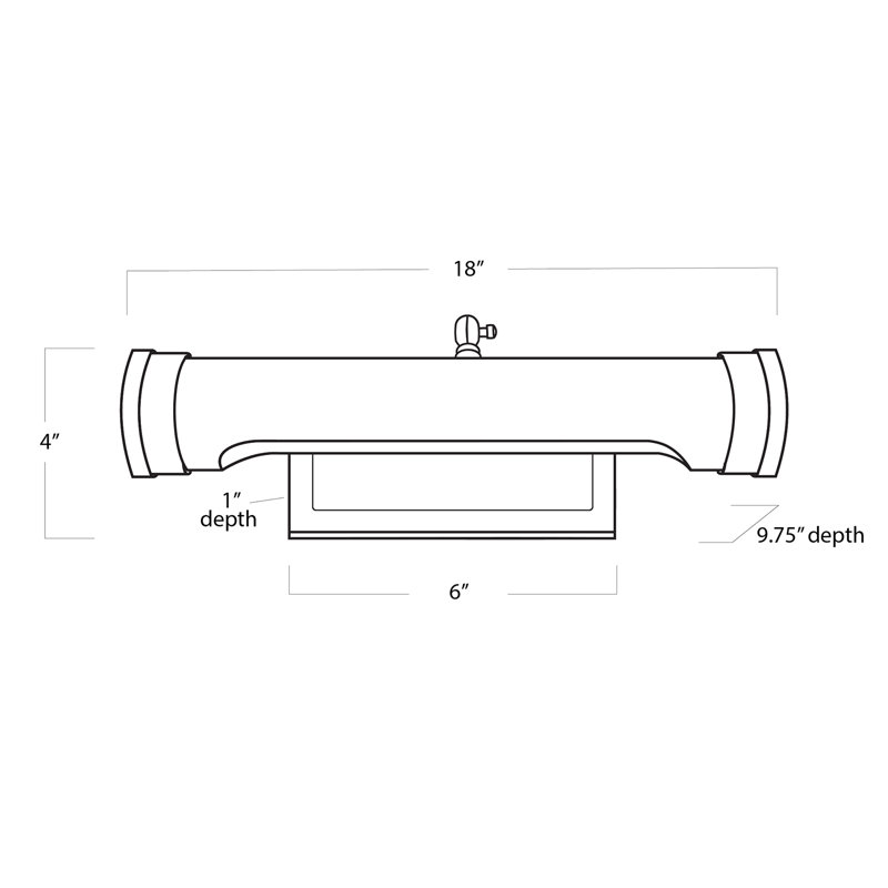 Tate Picture Light Medium, Natural Brass