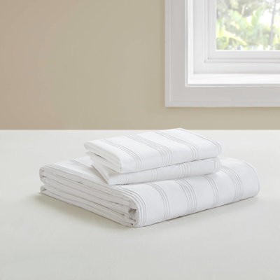 Full Woven Striped Duvet , - For , Wrinkle Fabric, Fits All Room Types 3 Piece Featuring Clean Stripes, Machine Washable, Ideal Guest Rooms