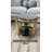 Modern Luxury 31.5" Round Coffee Table, 2-Tire Gold Stainless Steel Frame and Tempered Glass Top-1629957859