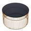 Ensemble de base moderne en métal emboîté et plateau en verre trempé teinté, table basse ronde de 30 po, table de bout d'une hauteur de 21 po, table d'appoint, table de bout-1210209742