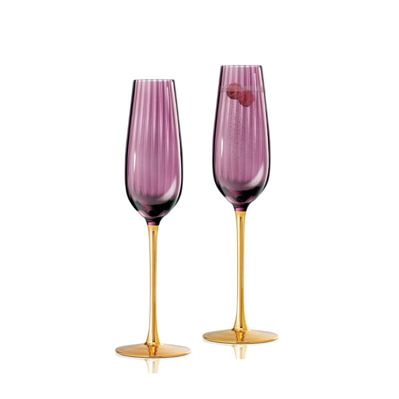 Ensemble de 2 flûtes chic, Mauve