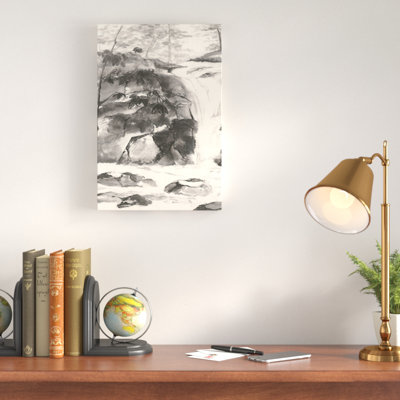 « sumi cascade iv », reproduction d’art sur toile tendue