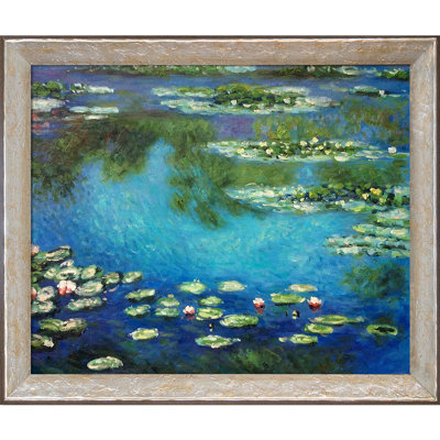 Water Lilies (Drifting) Frame Painting Print on Canvas