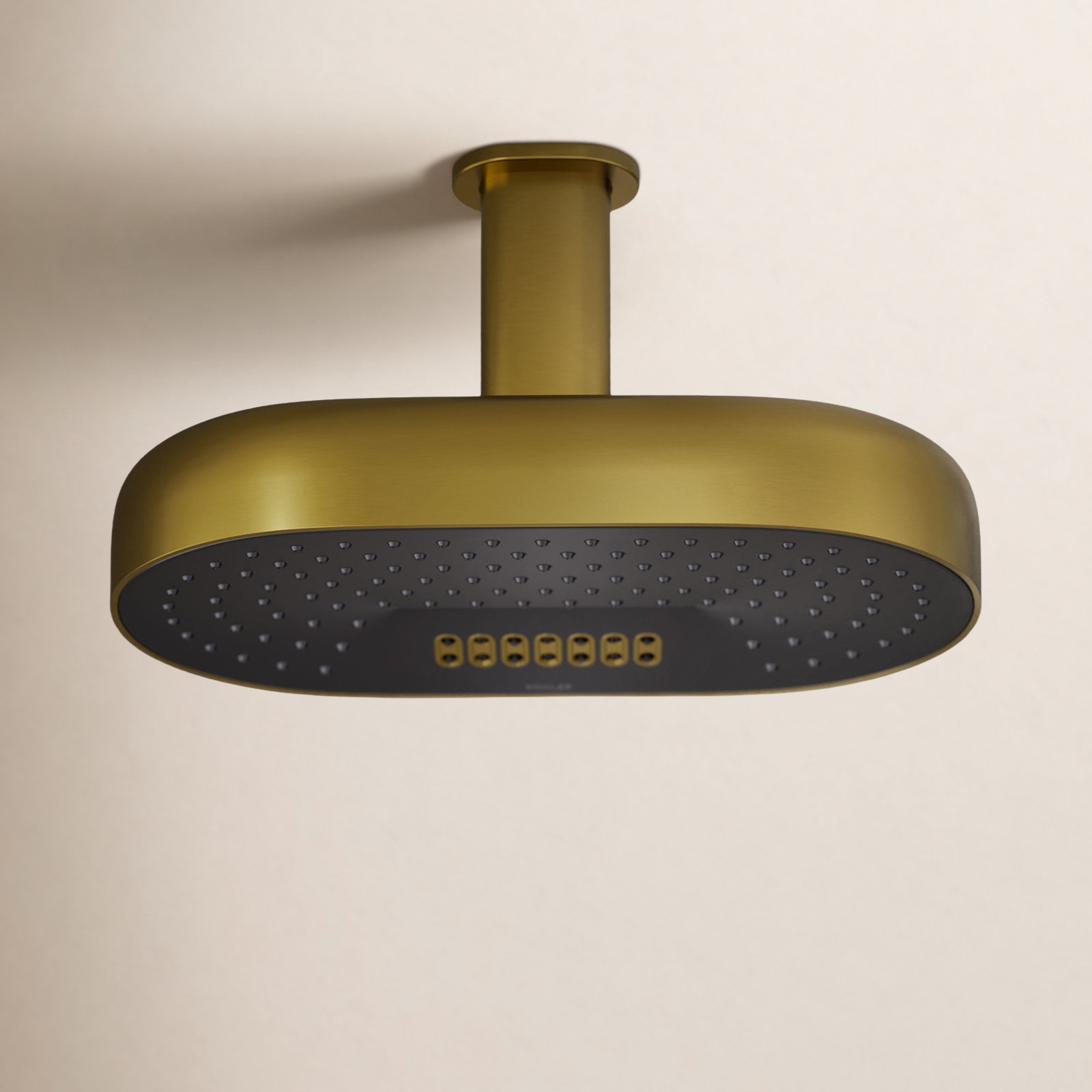 Statement 14" 1.75 GPM Oblong Rainhead, Vibrant Brushed Moderne Brass