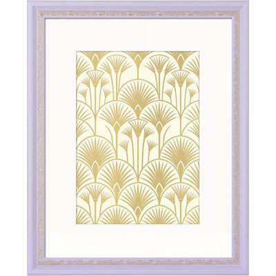 Purple Ornate Picture Frame with Mat for Wall or Tabletop Display