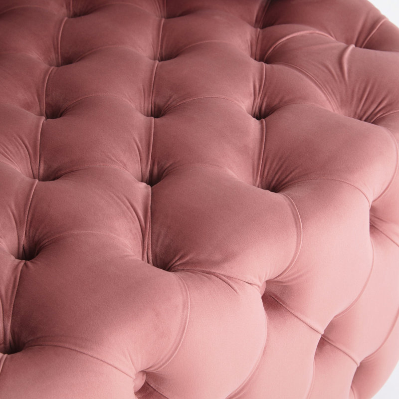Classical Living Room Chair In Pink, Velvet Foam, American Design Style Modern Pink Accent Chair, Foam Filled For Area,, Pink