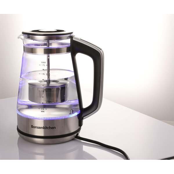 Bonsenkitchen 1.54 Quarts Glass Electric Tea Kettle