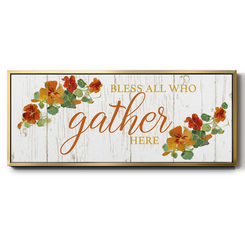 Gather Here- Framed Canvas, 20" H x 50" W