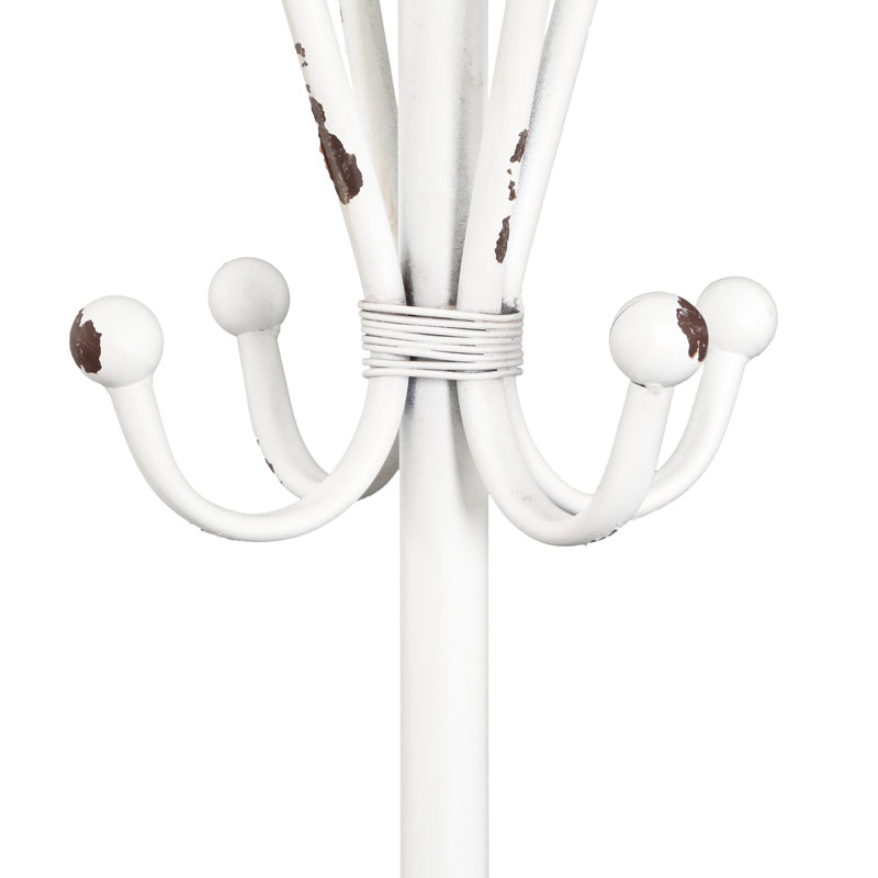 Bantock Loft Freestanding 8 - Hook Coat Rack, White