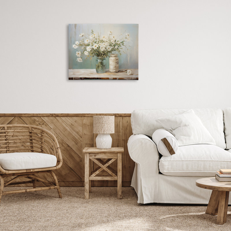 Art traditionnel sur toile bouquet de pots traditionnel par Ramona Murdock, H 24 po x l 30 po