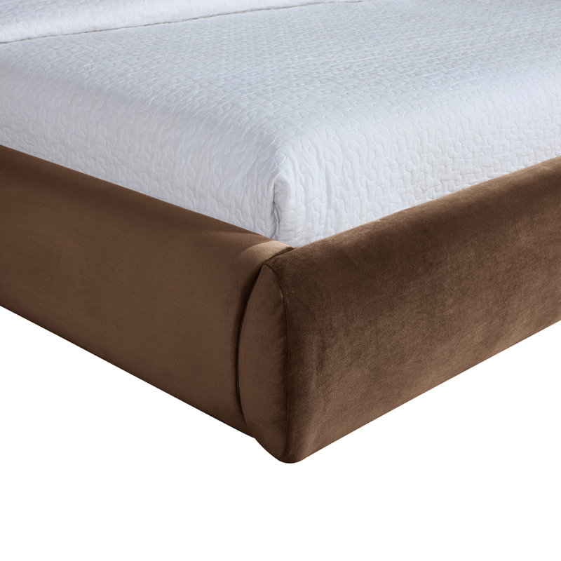 Lit tapissier Kat, Brun, Grand lit