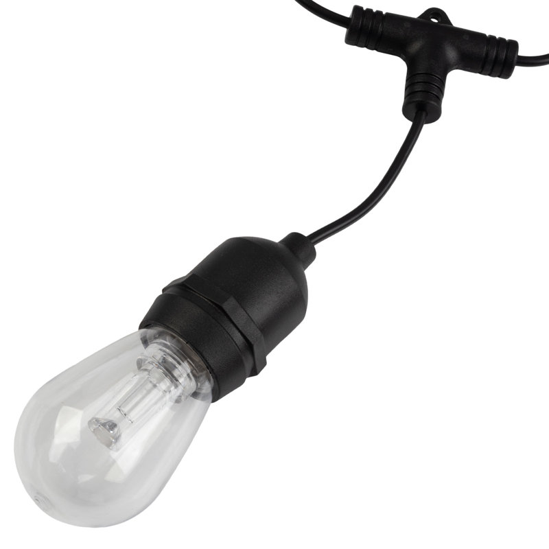 Junyi 50' Outdoor LED 15 - Bulb Standard String Light