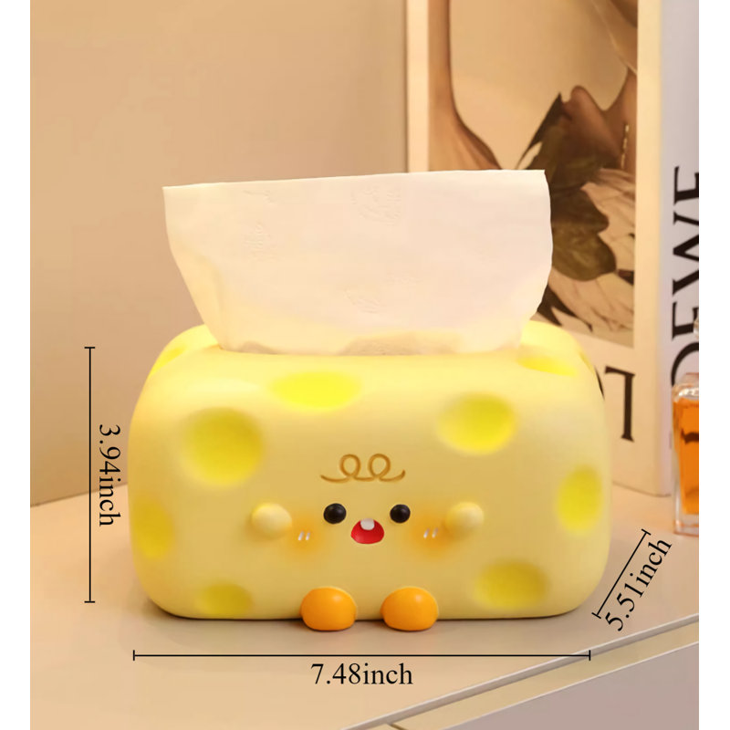 Southfield Tissue Box Cover, Yellow