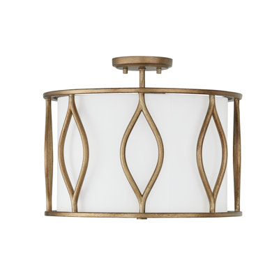 Cohen 3 - Light Gold Drum Pendant