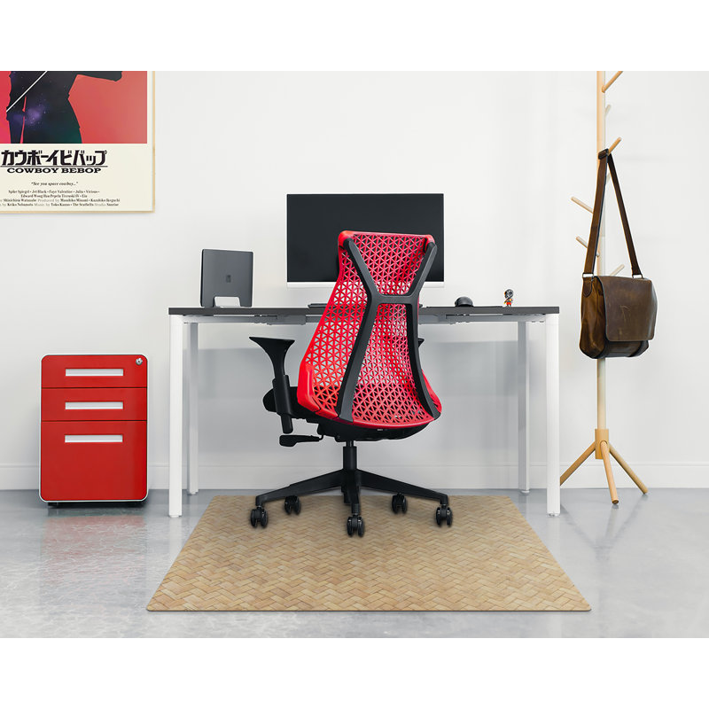 Naquan Hard Floor Straight Rectangular Chair Mat, 140 x 100 cm