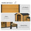 Niche pour chien en bois noir / jaune