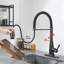 Robinet de cuisine rétractable à une poignée 3 modes avec cascade Sweep Stream Maiguoone-112510342