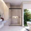 Porte de douche encadrée avec verre transparent l 48 po x H 76 po Ennis-101281846
