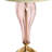33"H Romance Pink/Green Drum Shade Geometric Glass Table Lamp