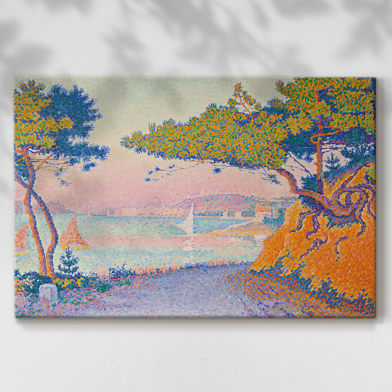 Golfe-Juan-Paul Signac-Toile tendue avec châssis-1896, 32 x 48