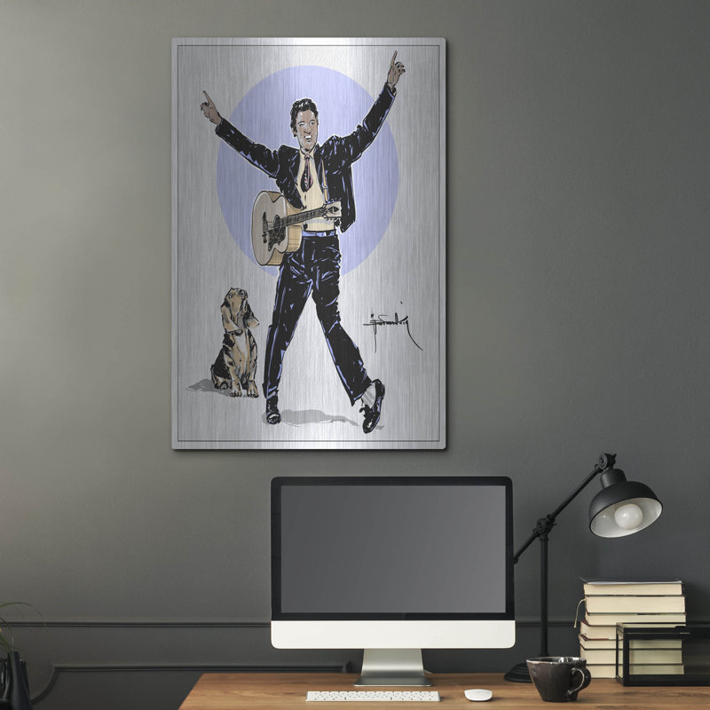 Winston Porter «Hound Dog» par TM Borenstein, art mural en métal, H 36 po x l 24 po