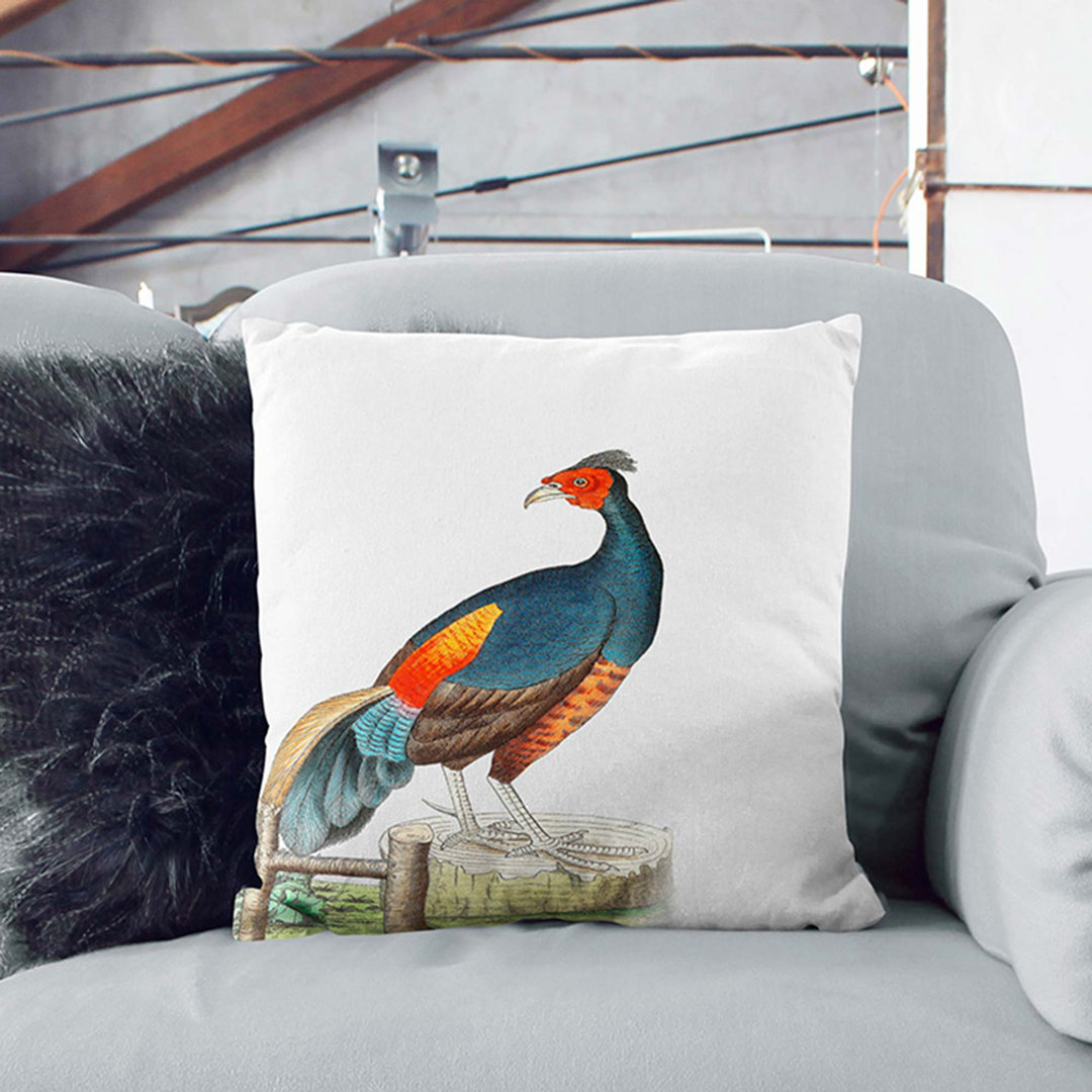 Fire-Backed Pheasant by George Shaw Cushion with Filling