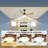 Ferrete 52" Indoor Ceiling Fan With Led Light And Remote, Modern 5-Blade Design Ceiling Fans for Living Room-1383665337