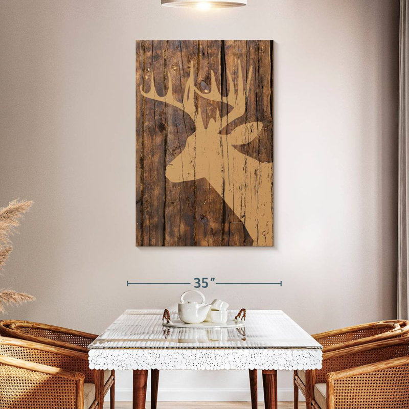 Brampt Wooden Deer, 48" H x 32" W