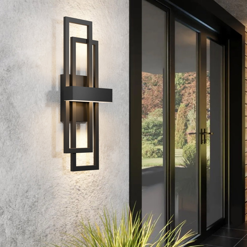 Almantas Wrought Iron Wall Light(Set Of 2), 25.6" H x 9.4" W x 4.7" D