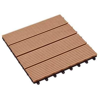 Carreaux de terrasse 11 pièces VPC 11,8 po x 11,8 po VidaXL