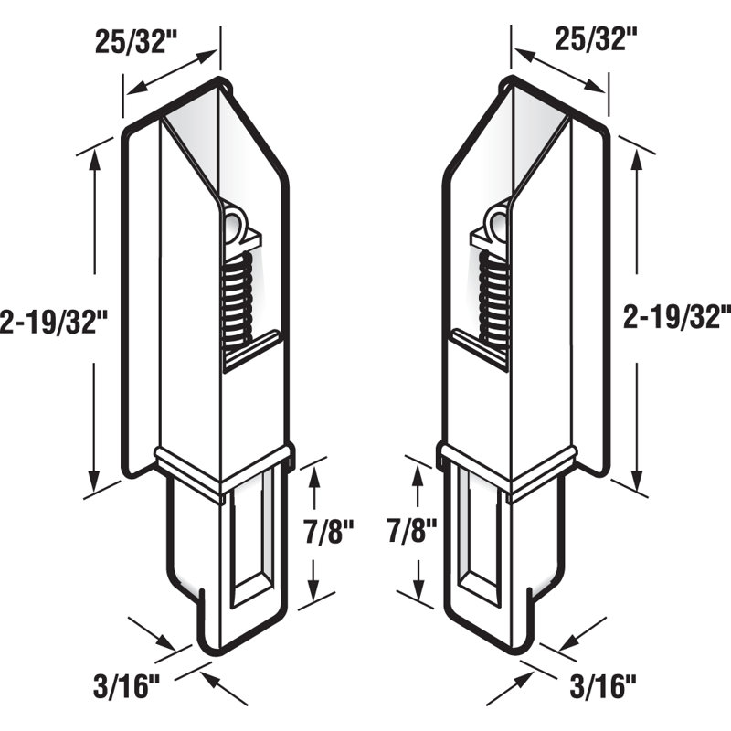 Guide de porte de garde-robe de rangement Prime-Line