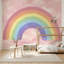 Papier peint pastel arc-en-ciel amovible rose ciel peint à la main-1610578980-1610578981