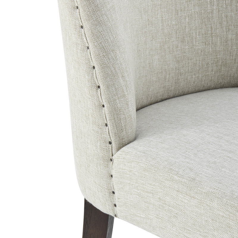 Chappell 19.5'' H Upholstered Parsons Chair, Dark Brown, Gray