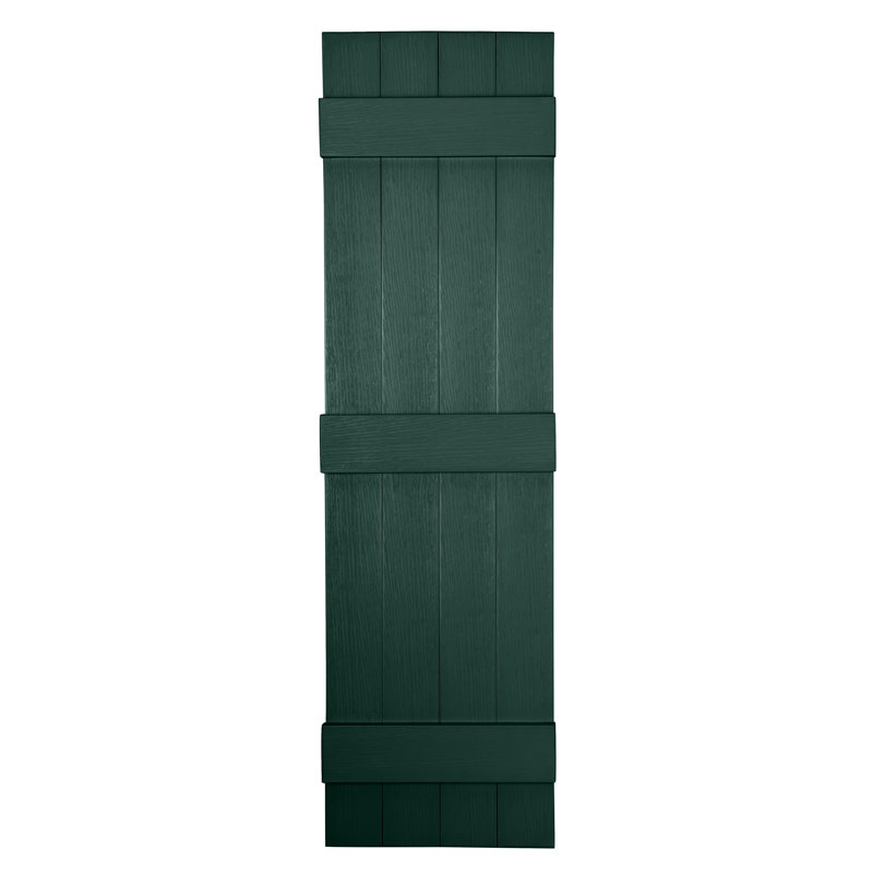 Persiennes personnalisées à 4 planches fermées, Vert pin, 79"