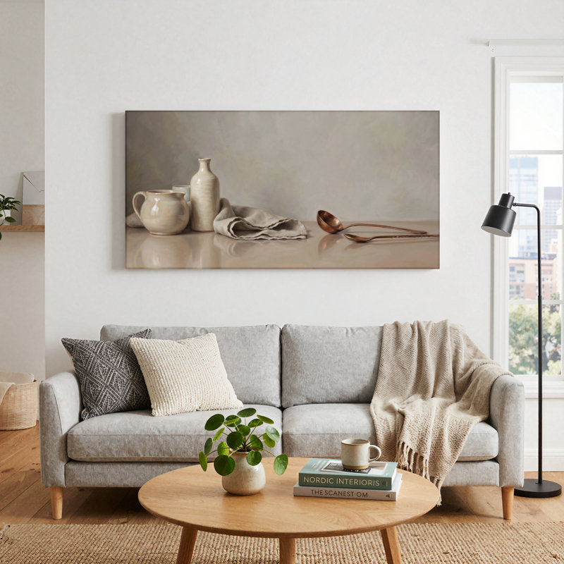 Nature morte sur toile, ensemble de 1, 40“W x 20”H, Wrapped Canvas