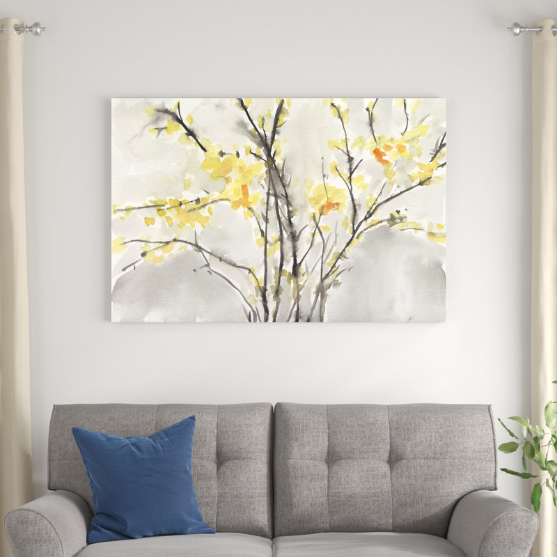 «Blissful Elegance I», peinture sur toile tendue, H 32 po x l 48 po x P 1,25 po