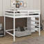 Lit mezzanine double avec garde-robe-119971401