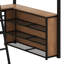 Lit mezzanine avec 3 couches de tablettes et bureau en L-799788708-794057462