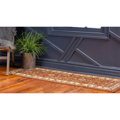 Tapis rouge brique Niles