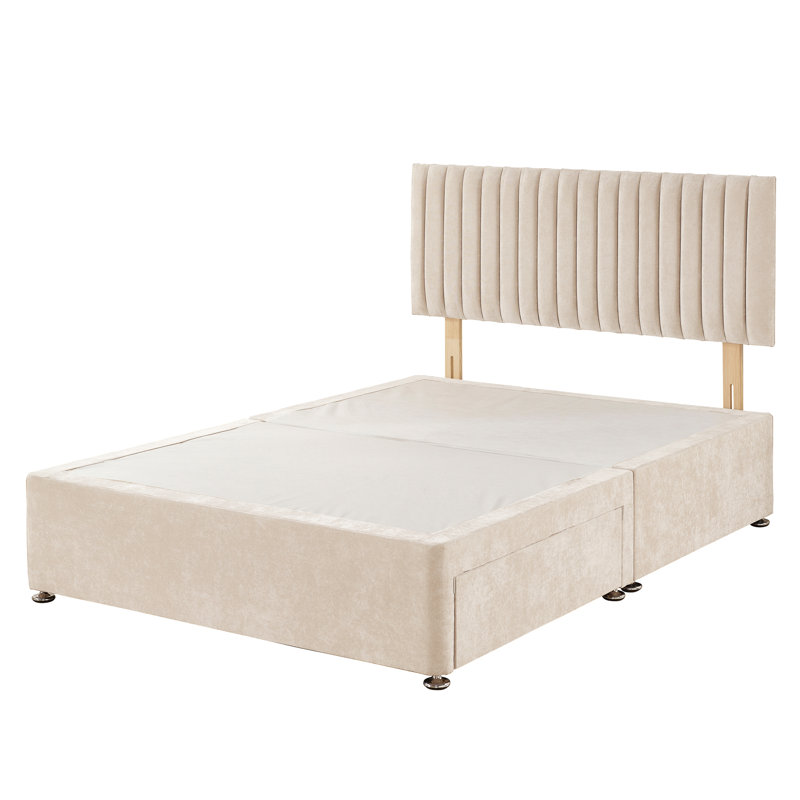 Iroh Coilsprung Divan Bed Set, Cream, Kingsize (5'), No Drawers