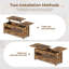 Table basse Seventable, table basse à plateau relevable de 47,2 po avec 2 tiroirs de rangement et compartiment caché, table de centre de ferme avec plateau relevable en bois, pour le salon, brun rustique