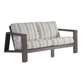 Mozambique 63'' Wide Outdoor Teak Loveseat with Sunbrella Cushions