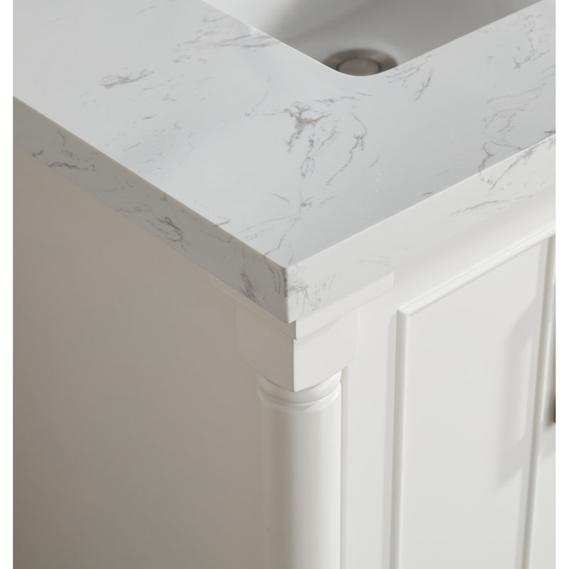 Ensemble de meuble-lavabo autoportant 36 po avec deux poignées entièrement assemblé